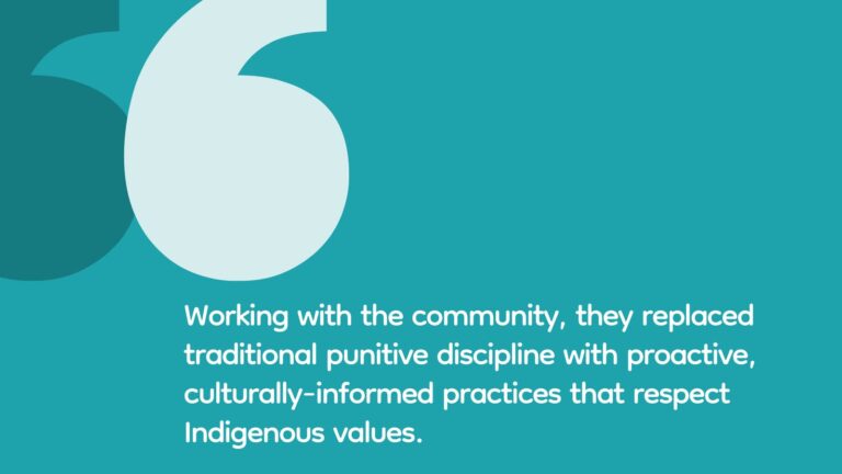 Embracing indigenous knowledge changes student discipline