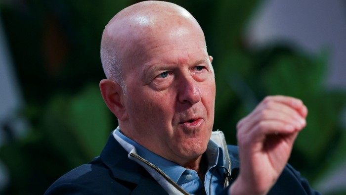 Goldman Sachs’ David Solomon says the US economy is in a ‘fragile situation’