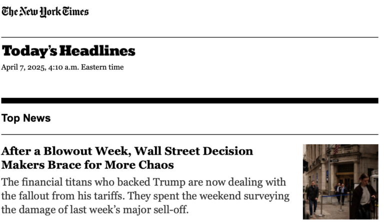 Focus on market defeats from overrated levels, particularly from distracting attention from social security and depth of tariff losses.
