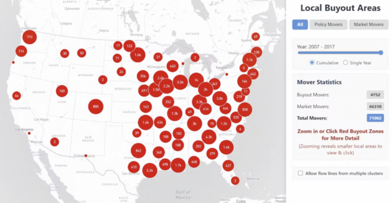 FEMA takeover vs. hazardous real estate: New map reveals post-flood migration patterns across the U.S.
