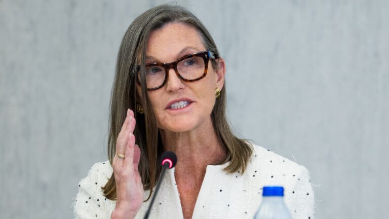 Cathie Wood cuts down on Bitcoin bullish argument on threat of stablecoins taking away some market share