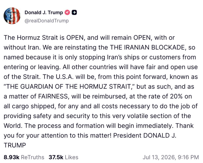 Iran War: Trump Lashes Himself to Strait of Hormuz Mast With Renewed Blockade, Intensified Attacks on Iran; Oil Crunch Worsens as Iran Halt Fujairah Shipments, Houthis Threaten to Close Bab el-Mandeb
